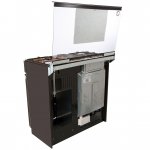 Ramtons/Elba 4 GAS BURNERS+ 2 ELECTRIC PLATES, DARK BROWN- EB/114 By Ramtons