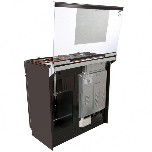 Ramtons/Elba 4 GAS BURNERS+ 2 ELECTRIC PLATES, DARK BROWN- EB/114