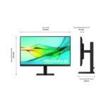 Samsung 27" ViewFinity S6 QHD Monitor, USB-C 90W Charging, IPS Display, Height Adjustable Stand – S60UD By Samsung