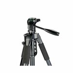 GOSMART TR682AN Portable Aluminum Professional 3-Way Pan/Tilt Head Tripod With Bag, For DSLR And Camcorder Camera, Black By Other