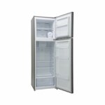 MIKA MRNF255DS Fridge, 255L, 2 Door Top Mount Freezer No Frost (Frost Free), Dark Matt SS By Mika