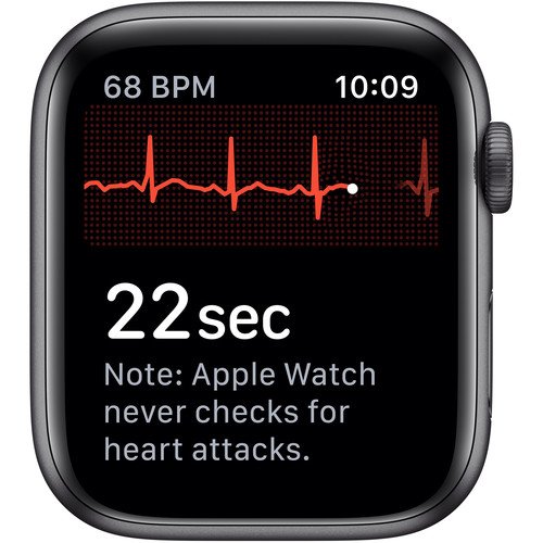 Apple Watch Series 5 (GPS + Cell, 44mm, Space Gray Aluminum, Black Sport Band)