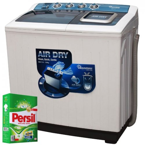 RAMTONS  12KG WASHER - RW/114 - TWIN TUB SEMI AUTOMATIC