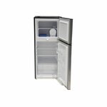 MIKA MRDCD138XDM Fridge, 138L, 2 Door Top Mount Freezer, Defrost (Direct Cool), Inox Dark Matt By Mika