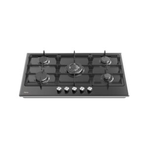 Midea 90cm 5 Burner Gas Hob Black Glass MG90GQ095AL1B-BS photo