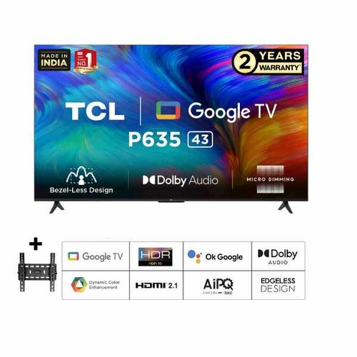 58P635 TCL 58 Inch ANDROID 4K TV P635 GOOGLE SMART EDGELESS DESIGN By TCL