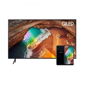 Image for Samsung 55 Inch 4K Ultra HD Smart QLED TV -QA55Q60RAKXKE + Free Samsung Galaxy Phone A10s