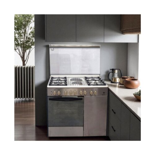 Ramtons/Elba 4 GAS + 2 ELECTRIC + GAS COMPARTMENT STAINLESS STEEL ELBA COOKER- EB/165