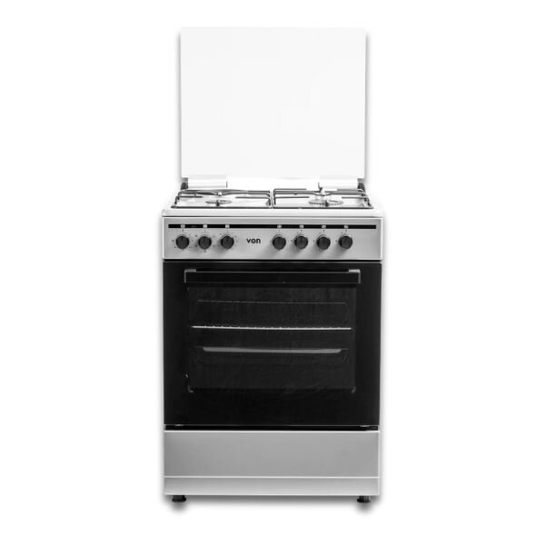 Von Cooker 3 Gas + 1 Electric - VCF653151FSY Thick Enamel Inox Grey by Von — view 2