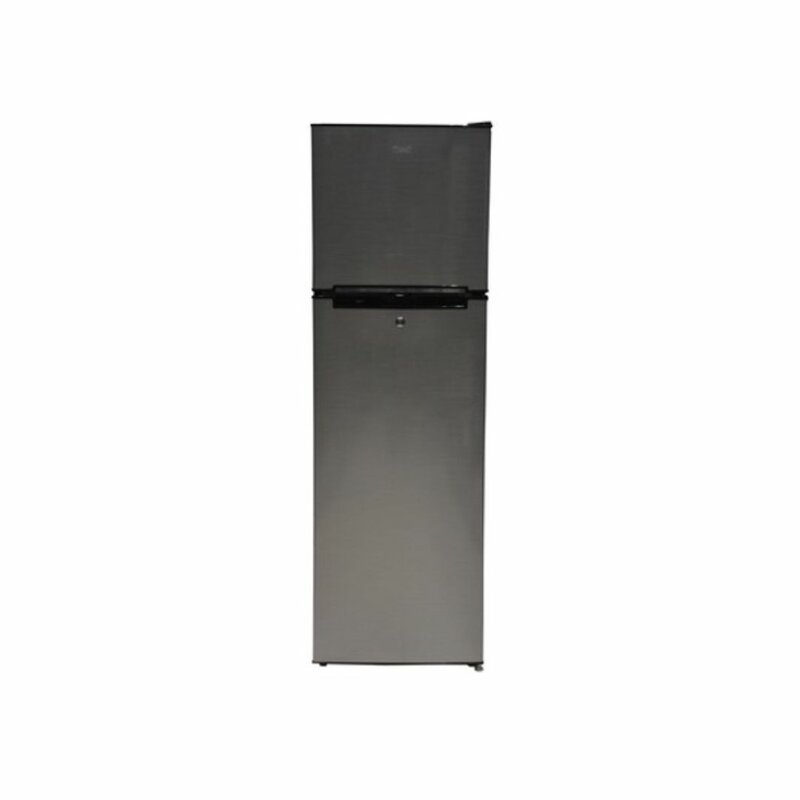 MIKA MRDCD168DS Fridge, 168L, 2 Door Top Mount Freezer, Defrost (Direct Cool), Line Silver Light by Mika