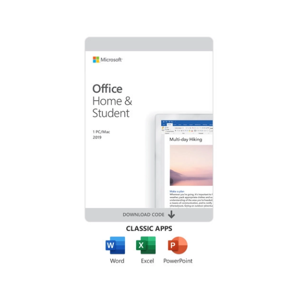 Microsoft Office Home & Student 2019 (1-User License, Product Key Code) by Microsoft
