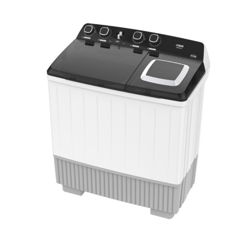 MIKA 12Kg Semi-Automatic Twin Tub Washing Machine – White & Grey MWSTT2212 by Mika