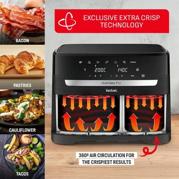 Tefal Easy Fry Dual XXL EY9428G0 11L Air Fryer by Tefal — view 2