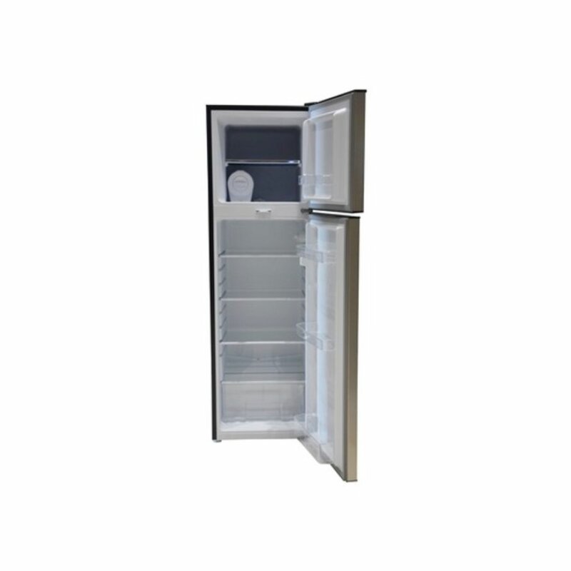 MIKA MRDCD168DS Fridge, 168L, 2 Door Top Mount Freezer, Defrost (Direct Cool), Line Silver Light by Mika — view 2