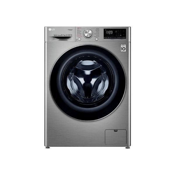 LG F4V5RGP2T Front Load Washer Dryer, 10.5/7KG - Silver by LG