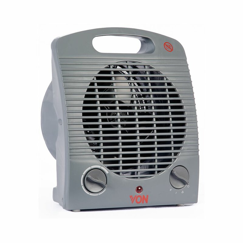 Von VSHJ20FY Fan Heater, 2000W - Grey by Heaters
