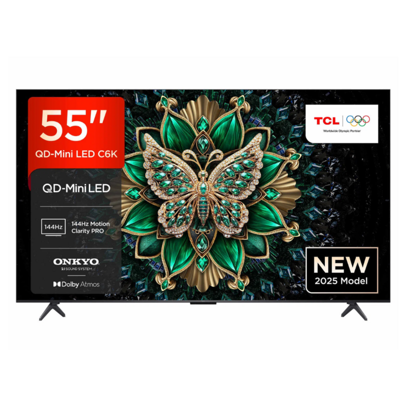 TCL 55C6K 55 Inch QLED Mini LED Smart Google TV With 144HZ Refresh Rate by TCL
