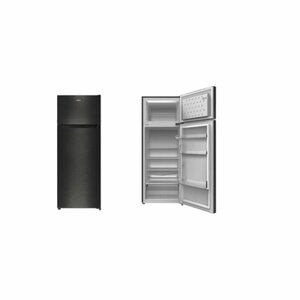 MIKA 211L Double Door Defrost Fridge Inox Dark Matt MRDCD211XDM