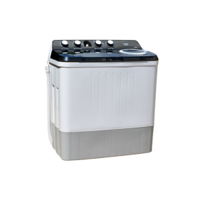 MIKA Washing Machine, Semi-Automatic Top Load, Twin Tub, 10Kg, White & Grey - MWSTT2210