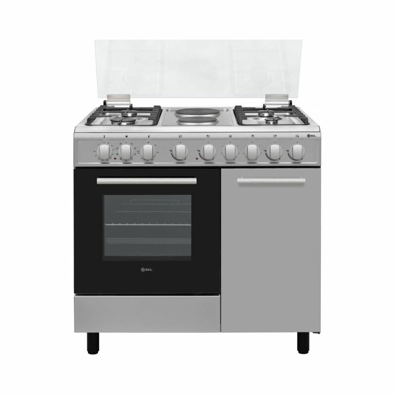 SCL 90 X 60cm COOKER SCL-FC9642BSI With 4 Gas + 2 Electric Burners by SCL