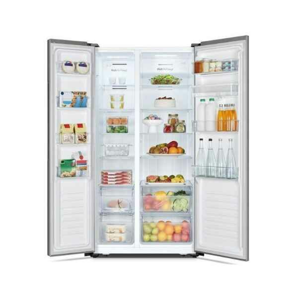 Hisense 541 Litres REF558DR Side By Side Fridge - Silver by Hisense — view 3