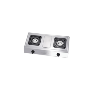 Rebune RE-4-046 Gas Stove: Stainless Steel, 2 Burner (Silver)