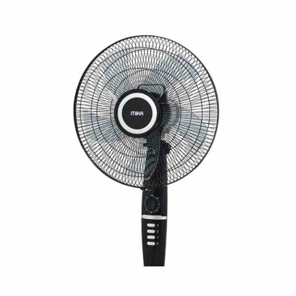 Mika 16 Inch Standing Fan Black & Silver MFS1626BS by FANS — view 2