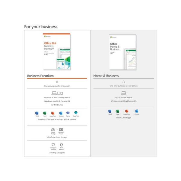 Microsoft Office Home & Business 2019 (1-User License, Product Key Code by Microsoft — view 2