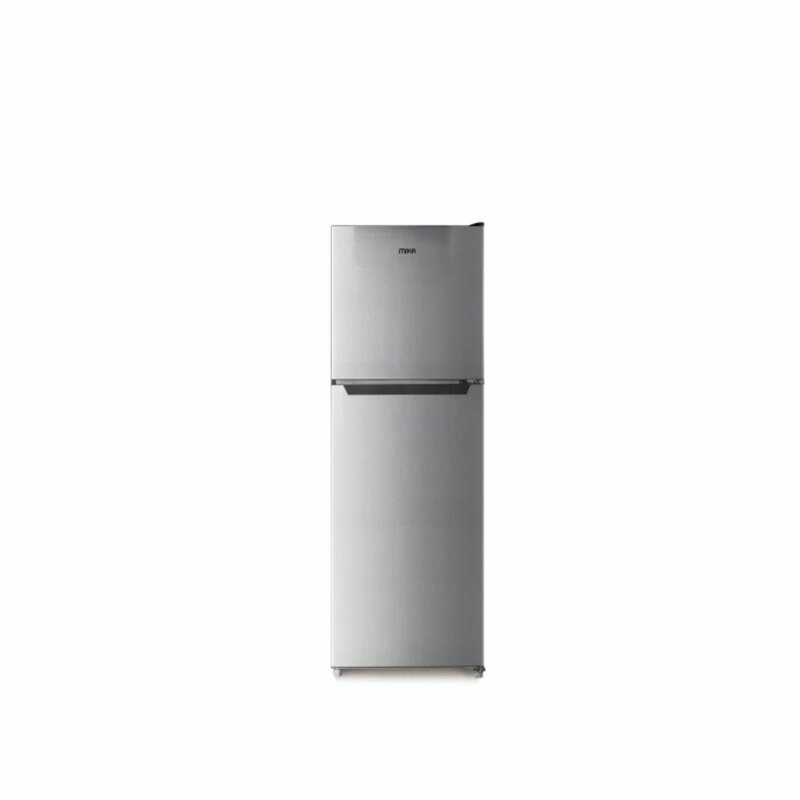 MIKA 261L Double Door Defrost Fridge Line Silver Dark MRDCD261LSD by Mika
