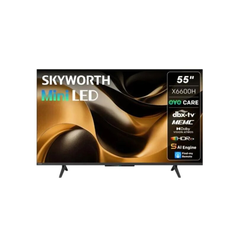 Skyworth 65X6600H 65 Inch QD-MiniLED Google Smart TV – 4K Ultra HD, Dolby Atmos, HDR10+ by Skyworth