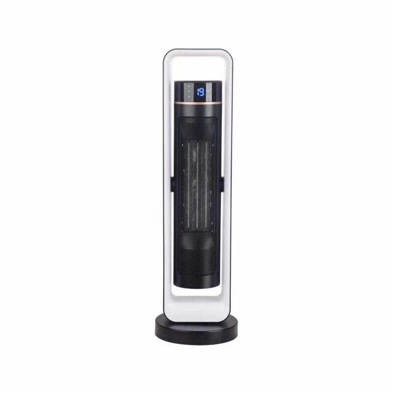 MIKA MH202R Tower Ceramic Heater, 1500W-2200W, With Remote, Black & White by Heaters