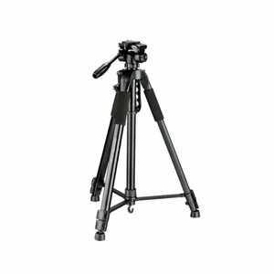 GOSMART TR682AN Portable Aluminum Professional 3-Way Pan/Tilt Head Tripod With Bag, For DSLR And Camcorder Camera, Black