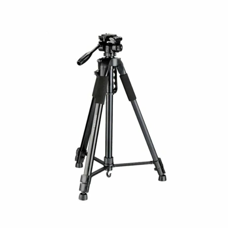 GOSMART TR682AN Portable Aluminum Professional 3-Way Pan/Tilt Head Tripod With Bag, For DSLR And Camcorder Camera, Black by Other