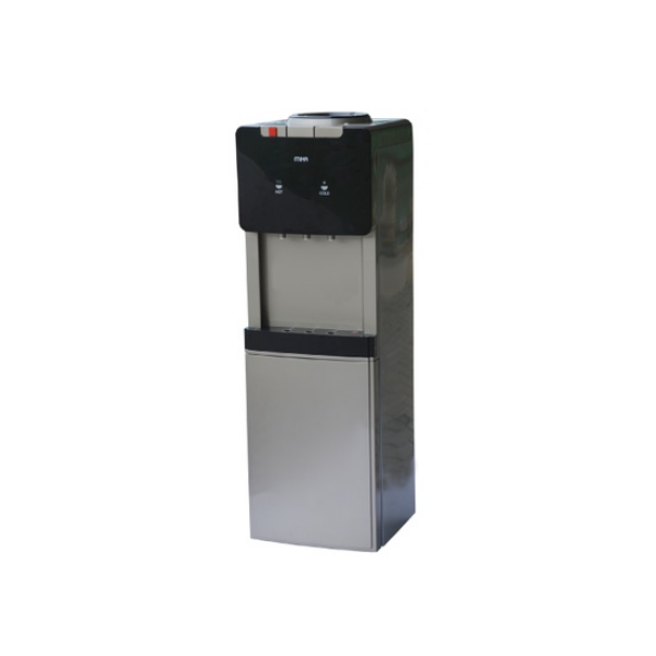 MIKA Water Dispenser With Fridge Compartment, Standing, Hot, Normal & Cold, Compressor Cooling, Silver & Dark Grey  MWD2702/SGR by Mika