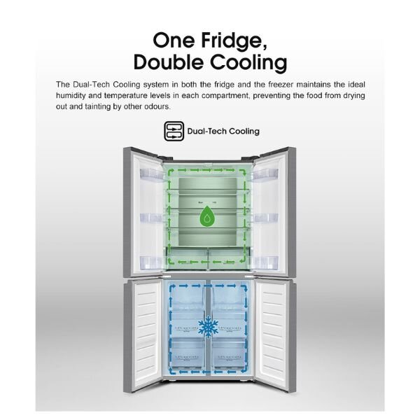 Hisense 4-Door Fridge 470L REF470DR With Dispenser by Hisense — view 3