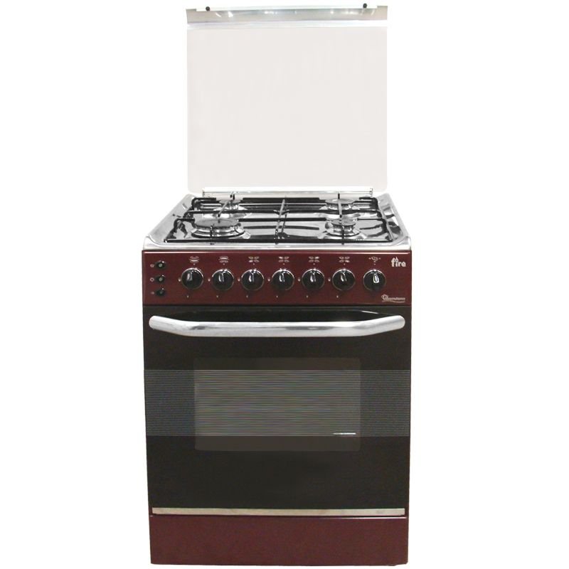 Ramtons 4 GAS 50X50 DARK RED COOKER 5694- EB/303 by Ramtons