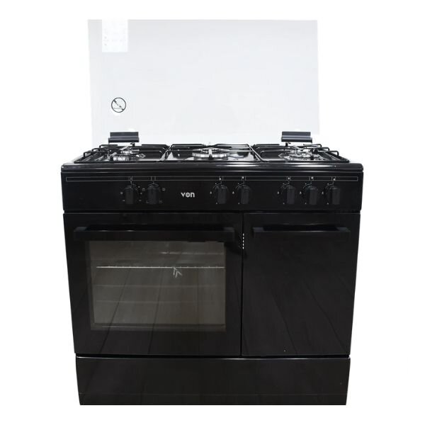 Von 5 Gas Cooker - VCF965031NSK, Black by Von