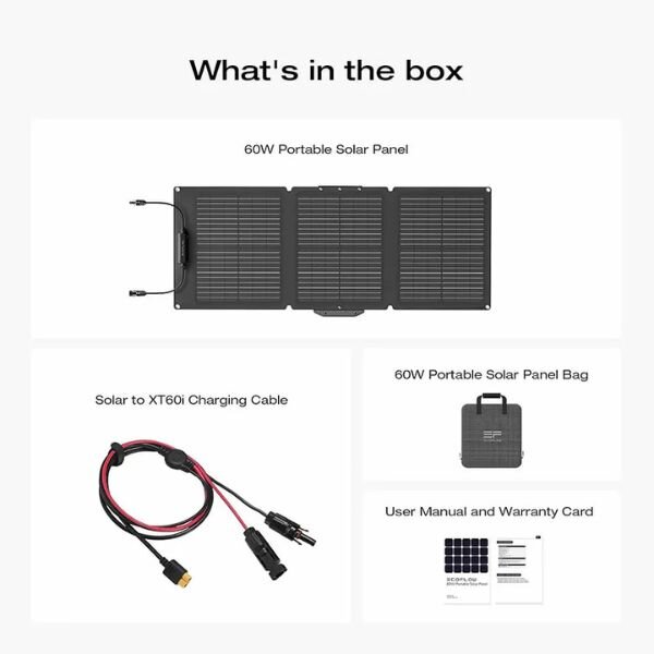 EcoFlow Portable Solar Panel 60W Model EFSOLAR60, Foldable by Ecoflow — view 2