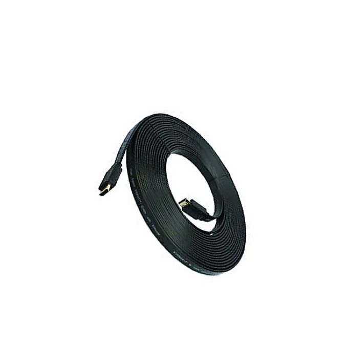 HDMI New Flat HDMI Cable - 10 Meter - Black by Cables — view 2