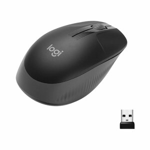 LOGITECH M190 FULL-SIZE WIRELESS MOUSE (Charcoal, Blue, Red, Grey)