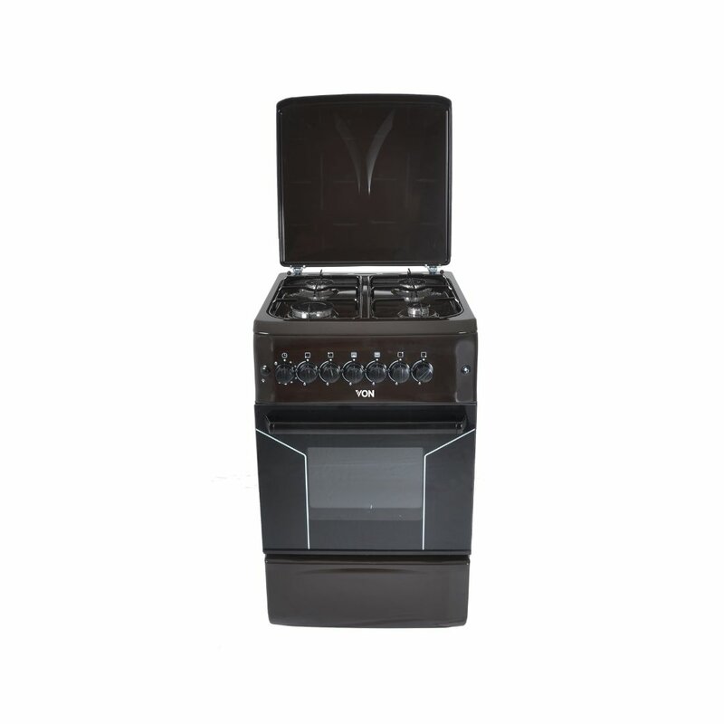 Von F5N40G2.P.V/ F5S40G2.B/ VAC5F140PB 4 Gas Cooker - Brown by Von