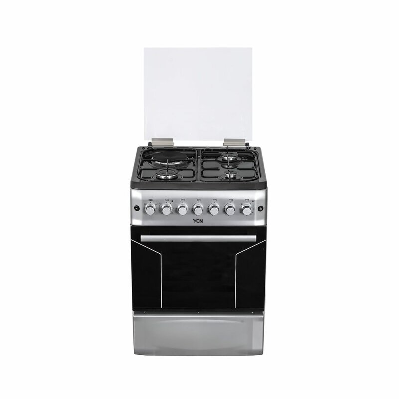 Von VAC6F031US 3 Gas + 1 Electric Cooker - Silver by Von — view 2