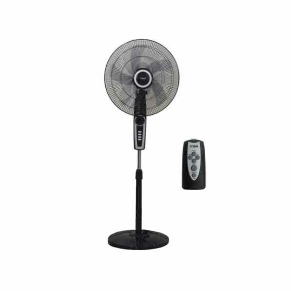MIKA Stand Fan 18 Inch With Remote, Black & Silver MFS1832RBS by FANS