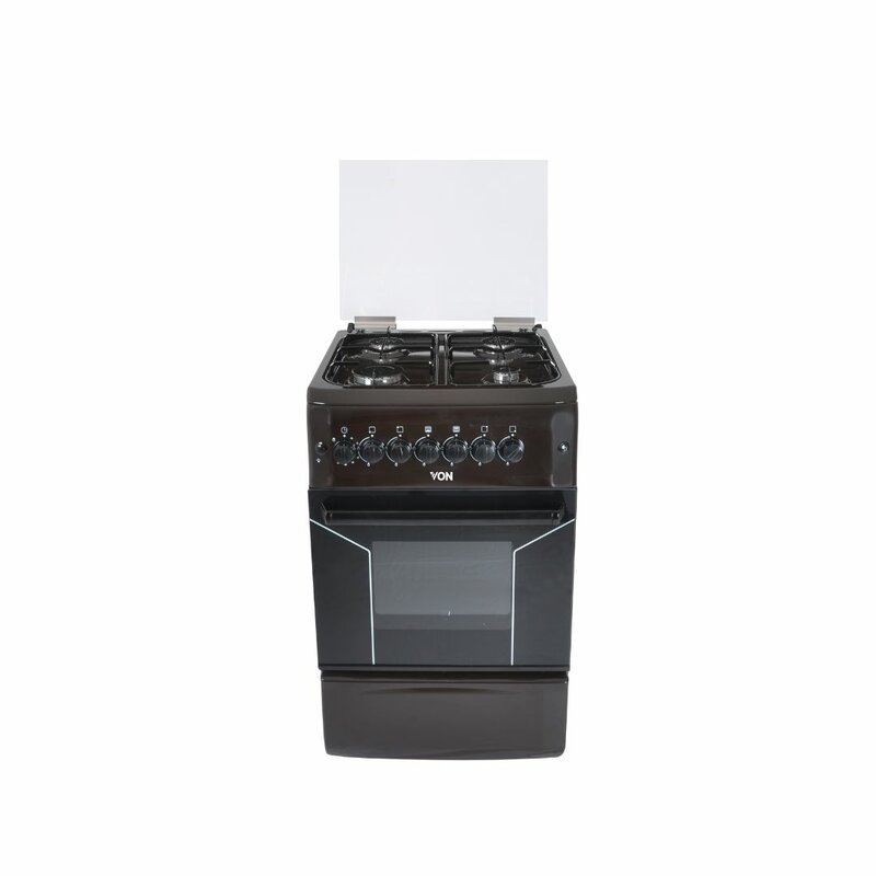 Von VAC6F031UB 3 Gas + 1 Electric Cooker - Brown by Von