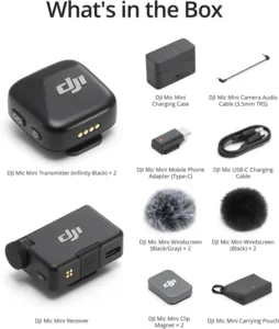 DJI Mic Mini Wireless Microphone System – Bluetooth 5.3, 400m Transmission