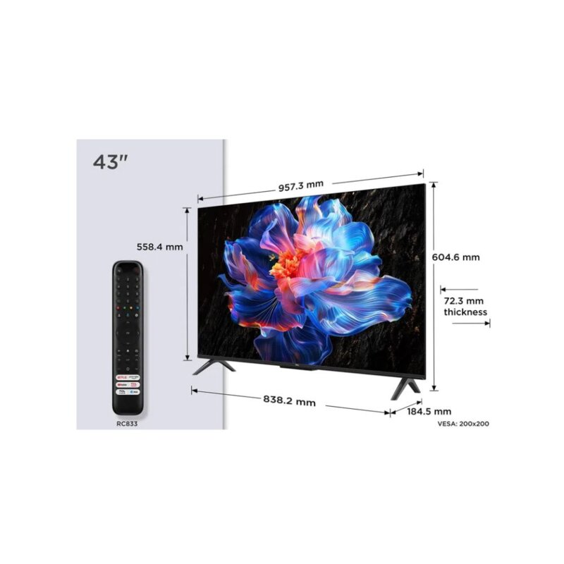 TCL 43 Inch 4K Google Smart TV With Dolby Atmos 43V6D by TCL — view 3
