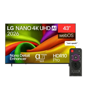LG 43-Inch NANO 4K AI NU85 Smart TV – 43NU850BLA