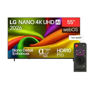 LG 55 Inch NANO 4K AI NU84 Smart TV 55NU840B6LA – AI-Powered 4K Entertainment