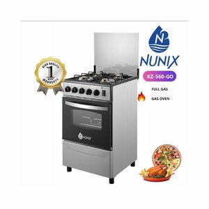 Nunix KZ-560-GO Free Standing 4 Gas Burners And Gas Oven Cooker