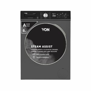 Von 10kg Front Load Washing Machine VALW-10FVK Silver